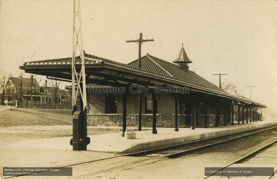 Postcard: Railroad Station, Sagamore, Massachusetts